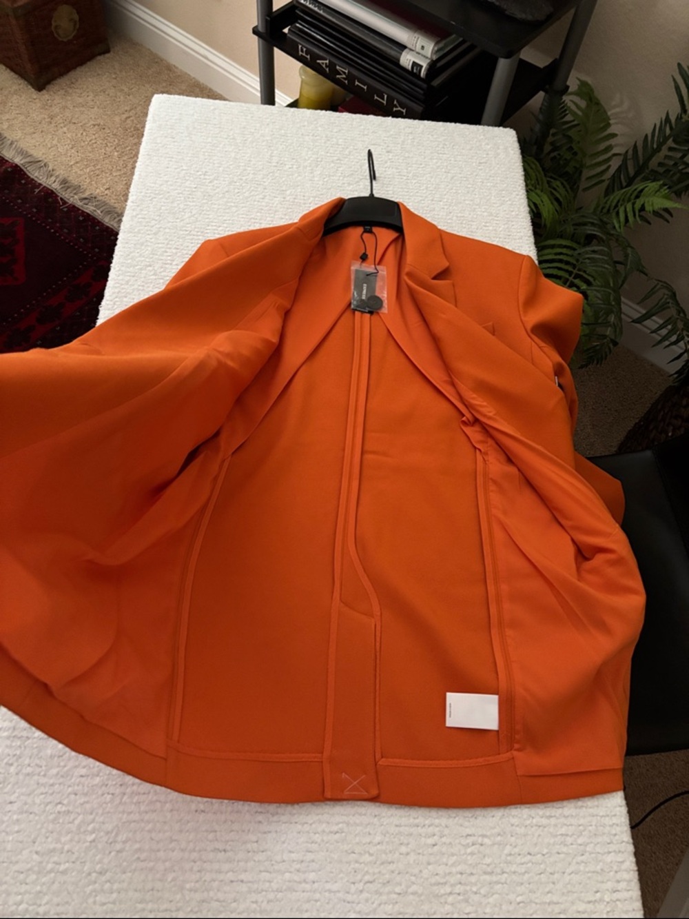 Express Orange Color Tailored Blazer - Picture 12 of 15